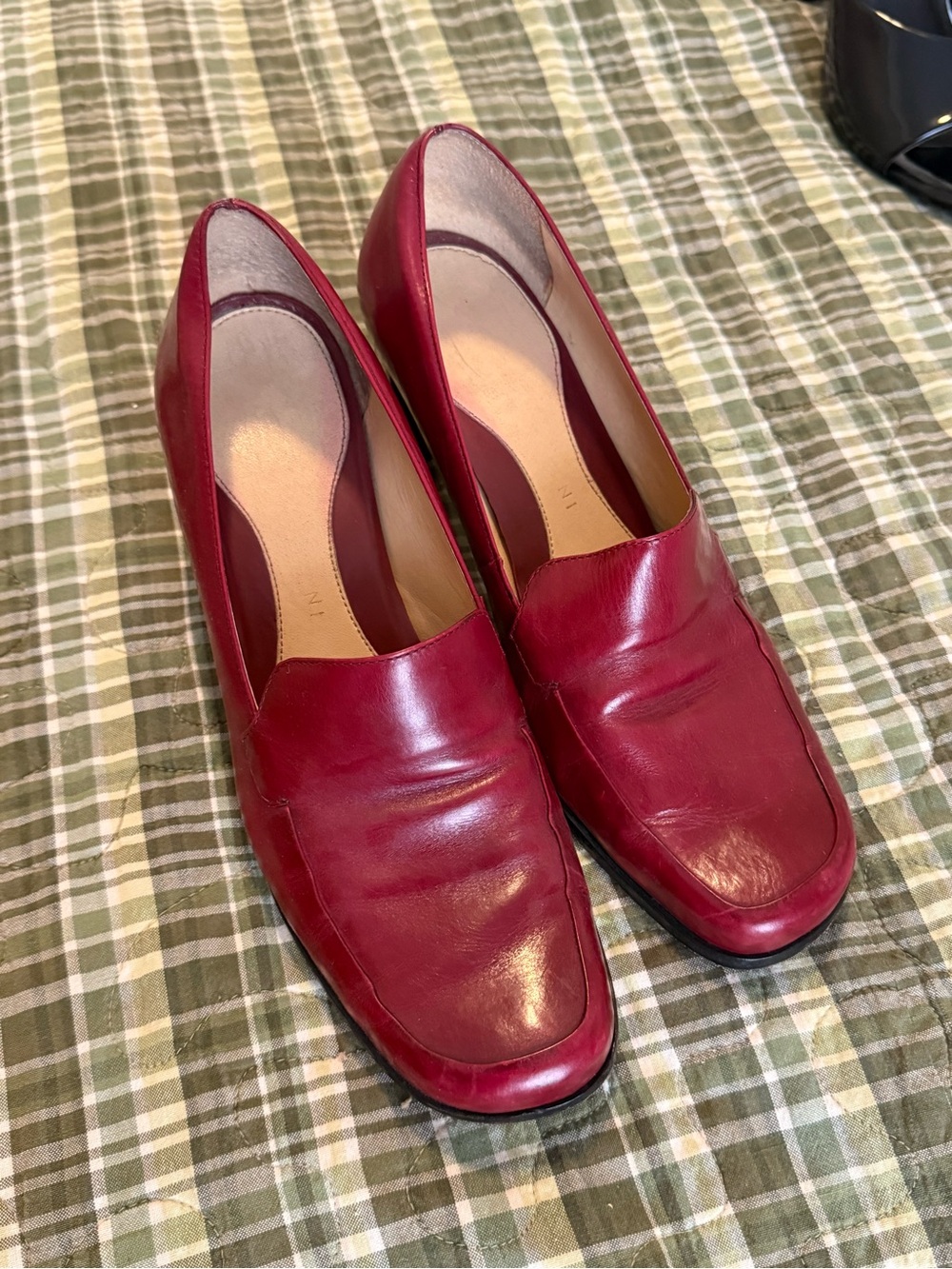 Vintage Antonio Melani Leather Loafer Heels
